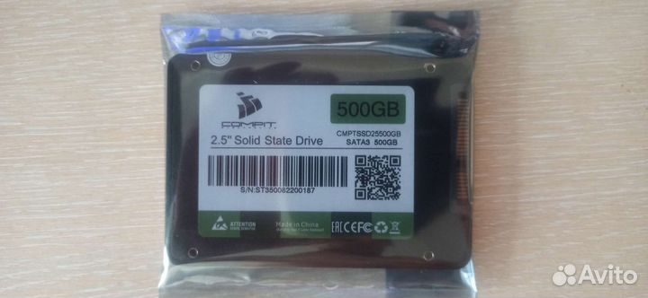 Продам ssd compitемкостью:500Gb