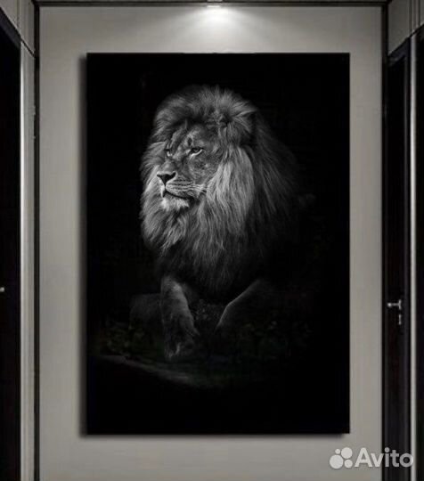 Картина Лев на холсте