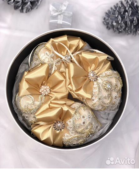 Авторские елочные тгрушки в бархате