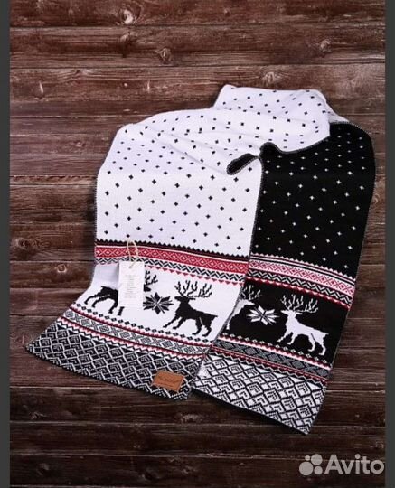 Шарф из шерсти мериноса новый