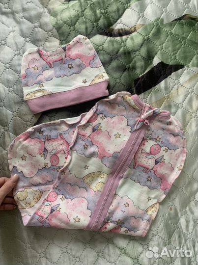 Конверт детский с шапочкой новый