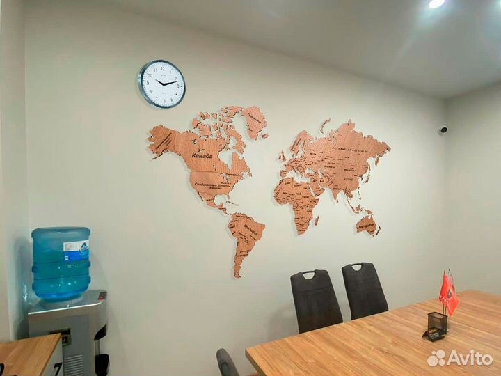 Деревянная карта мира Хабаровск Сагано