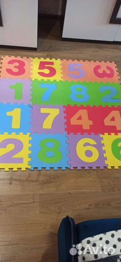 Развивающий коврик с цифрами для детей, тёплый пол