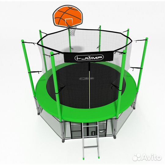 Батут I-jump basket 10FT blue / green