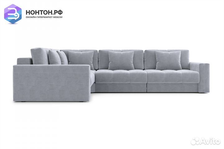 Диван угловой тик-так Монарх М3У1 серый