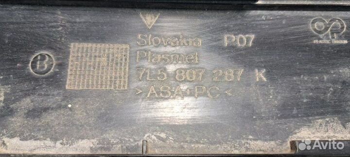 Площадка номерного знака Porsche Cayenne 957