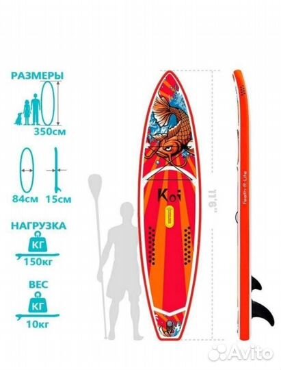 Сап доска Sup board FunWater 11'6 Koi