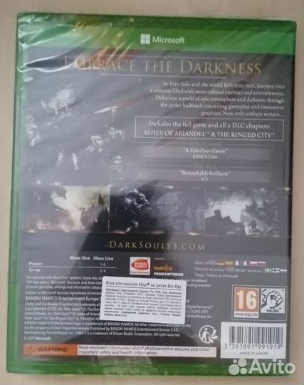 Dark souls 3 Игра года (Новый) Xbox