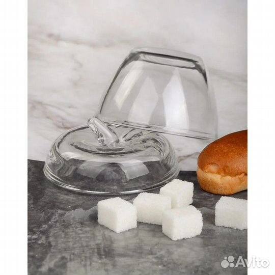 Сахарница стеклянная «Яблоко», 300 мл, 1011 см