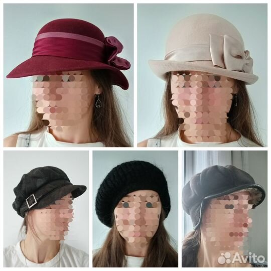 Шерстяные шляпы, кепки и берет