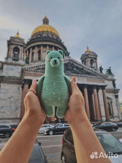 Вязаные игрушки мишка