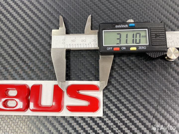 Эмблема Brabus красная на багажник Mercedes