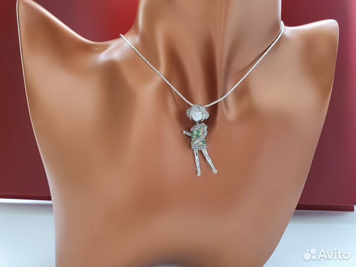 Серебряная подвеска на цепочке 