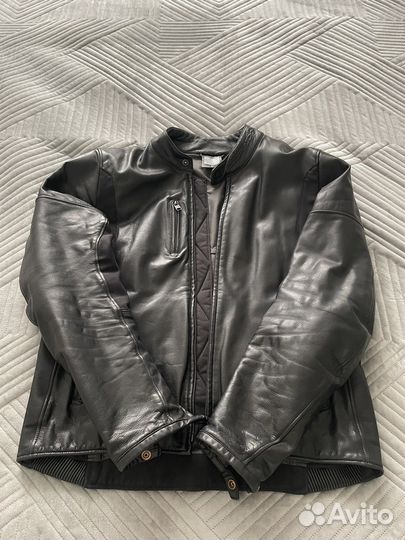 Мото куртка кожаная