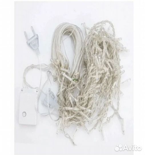 Гирлянда светодиодная Штора 2*2 метра теплая