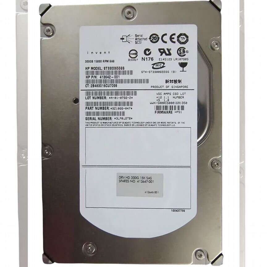 [413642-001] Жесткий Диск Hp 300gb Sas 3,5" Hdd 413642-001
