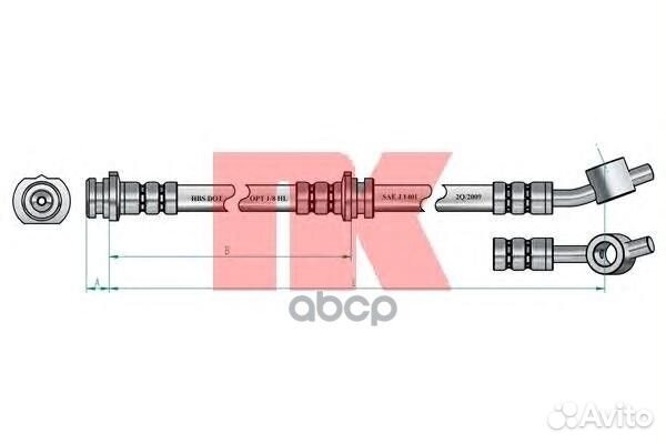 Шланг тормозной 8522109 Nk