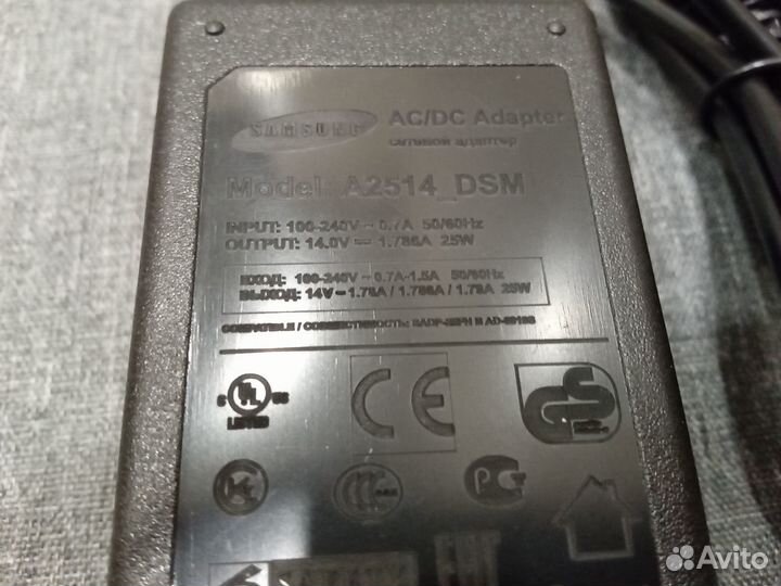 Блок питания Samsung 14V 1.78A для монитора