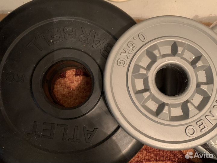 Спортивные блины 5кг 1,25кг 0,5кг