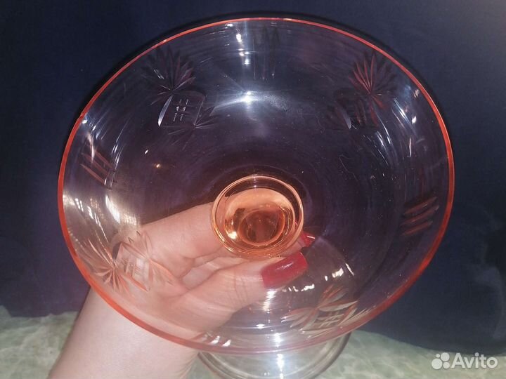 Ваза карамельное стекло СССР