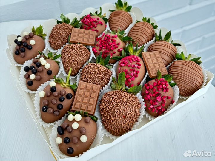 Клубника в шоколаде букеты/наборы + доставка