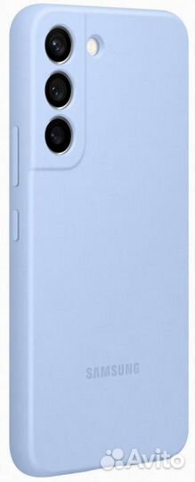 Оригинал Чехол Silicone Cover Samsung S22 Голубой