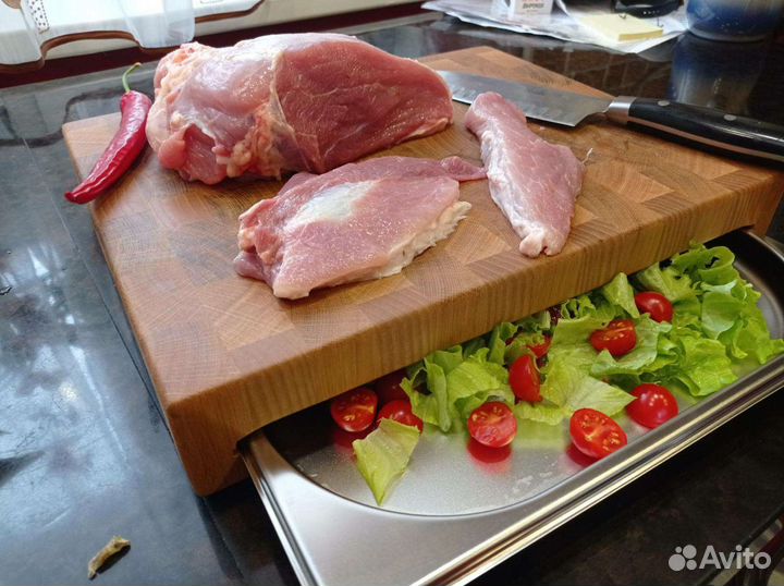 Разделочная торцевая доска с гастроемкостью