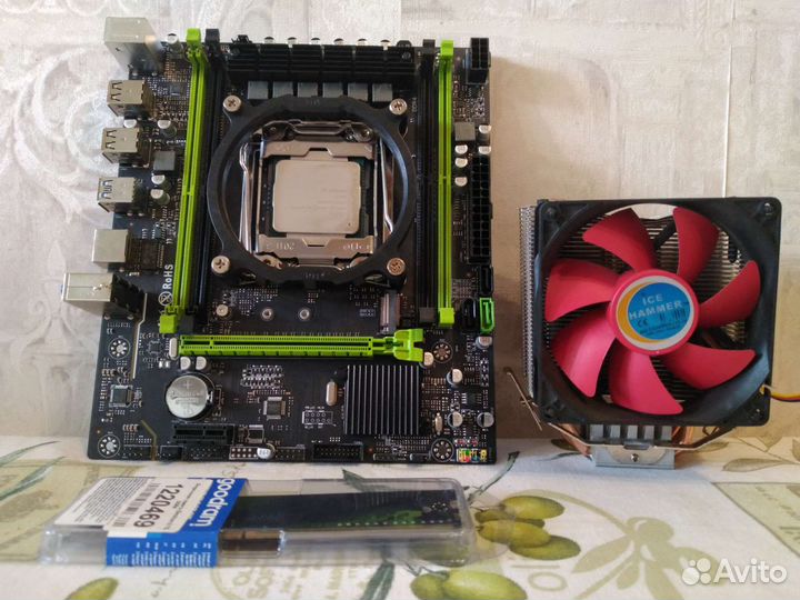 Новый комплект Atermiter x99 проц 24 потока 16гб