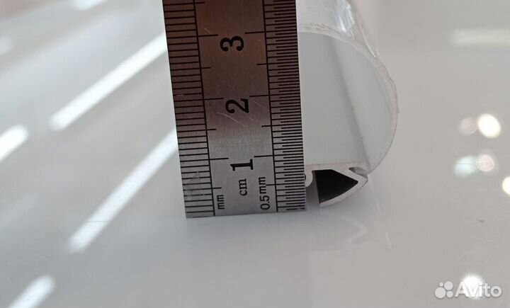 Профиль 30 AL-P Накладной 1м Серебро 30мм Круглый