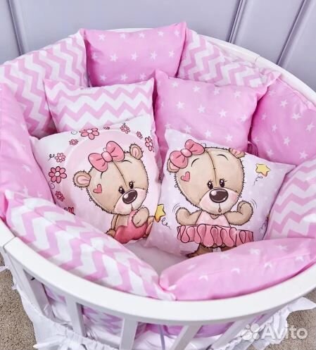 Новые Бортики в детскую кроватку 12 шт (5 видов)