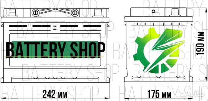 Аккумулятор 60 Ач Mutlu пусковой 540А