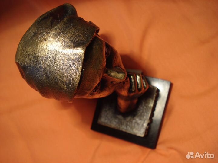 Бюст СССР Редкий 1959 г Не Болтай Позолота Тяжелый