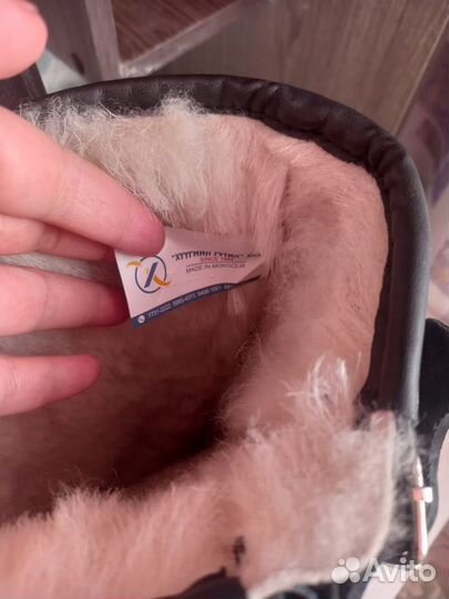 Сапоги зимние из натуральной кожи и овчины