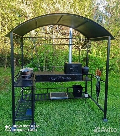 Мангал с печью