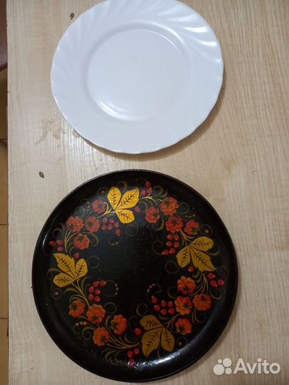 Кофейный сервиз и тарелка хохлома