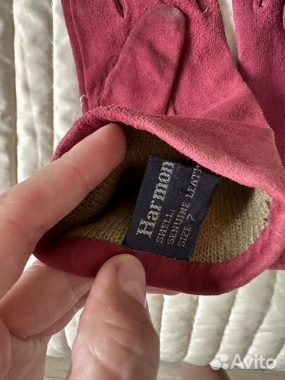 Перчатки замша