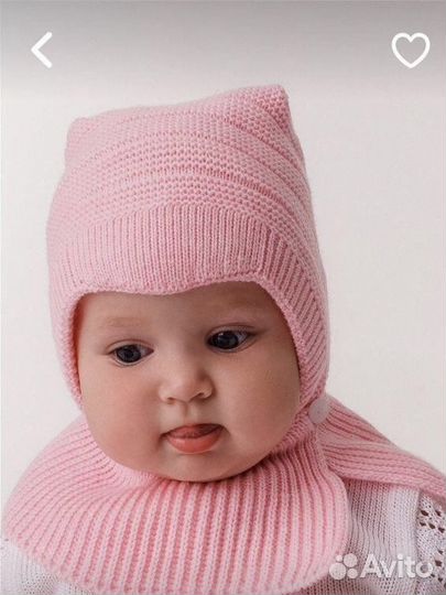 Шапка-шлем для девочки