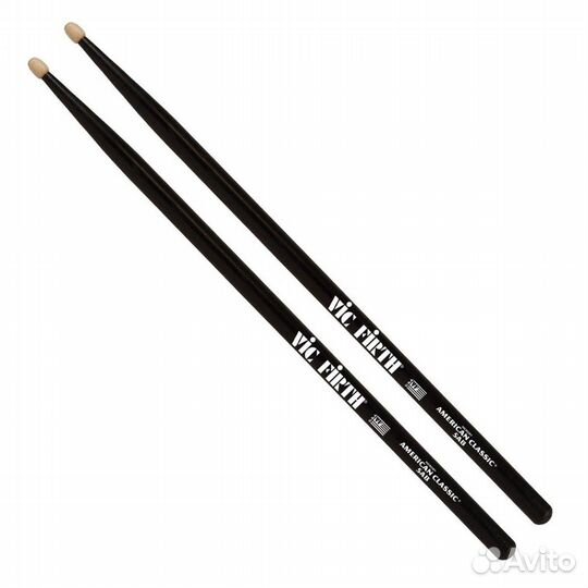 Барабанные палочки 5A, черного цвета Vic Firth 5AB
