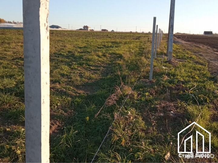 Для забора из сетки Рабица столб