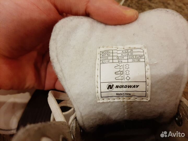 Коньки фигурные детские nordway 30 размер