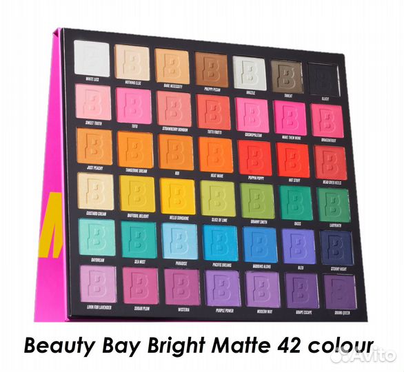 Новые тени Beauty Bay Bright/Bright matte 42 цвета