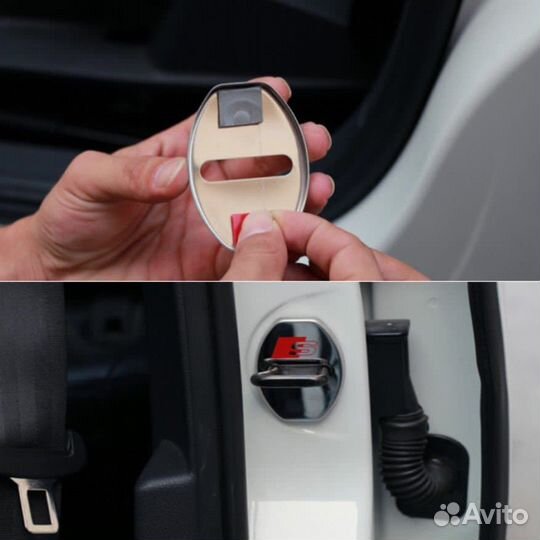 Накладка на дверной замок для Audi S-line 2 шт