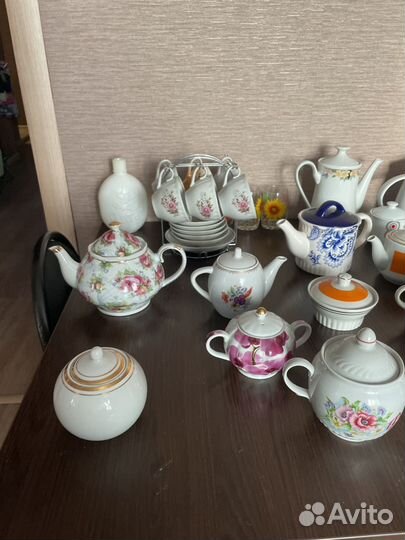 Заварники сахарницы вазы винтаж фарфор и керамика