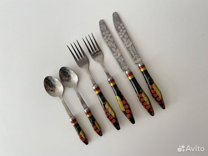 Столовые приборы СССР хохлома