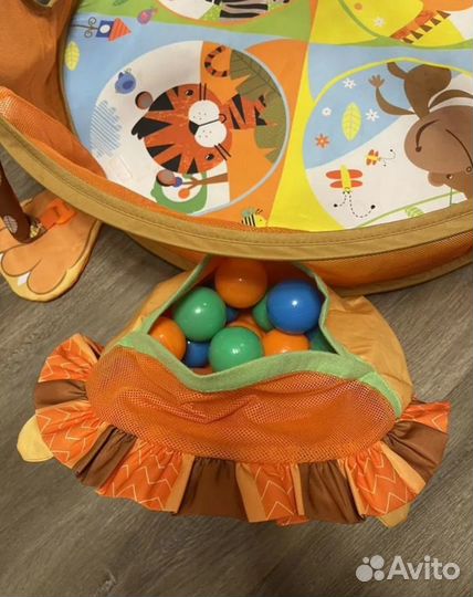 Развивающий коврик манеж/бассейн с шариками