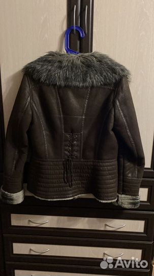 Дубленка женская 42 44 коричневая Димисезонная