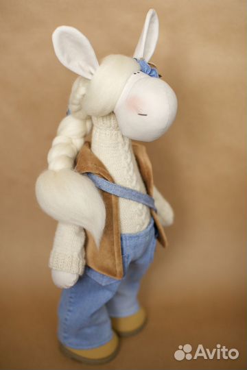 Интерьерная кукла тильда-лошадь