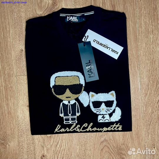 Футболка Karl Lagerfeld черная S XL XXL (Арт.57793)