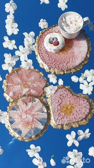 Изделия из эпоксидной смолы, подстаканники подарок