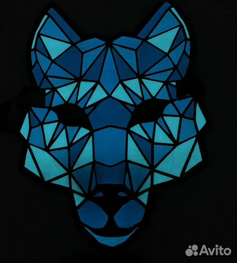 Светодиодная 3D маска волка для вечеринки